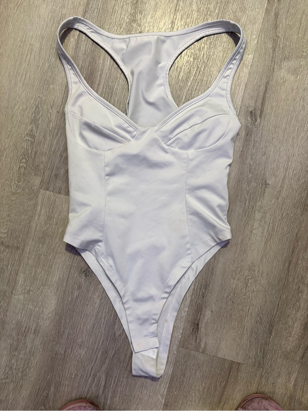 White One-Piece High-Cut